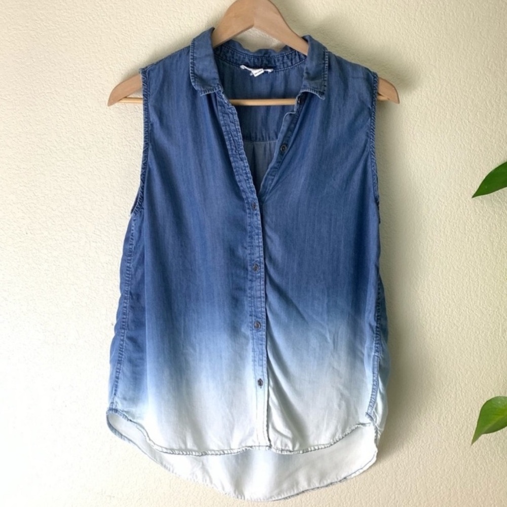 Chambray Sleeveless Top